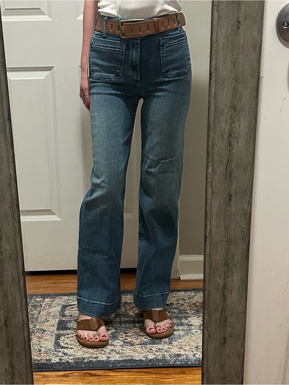 NWT Maeve Anthropologie The Colette High Rise Wide Legs Stretch Jeans Size 23T - Picture 4 of 15